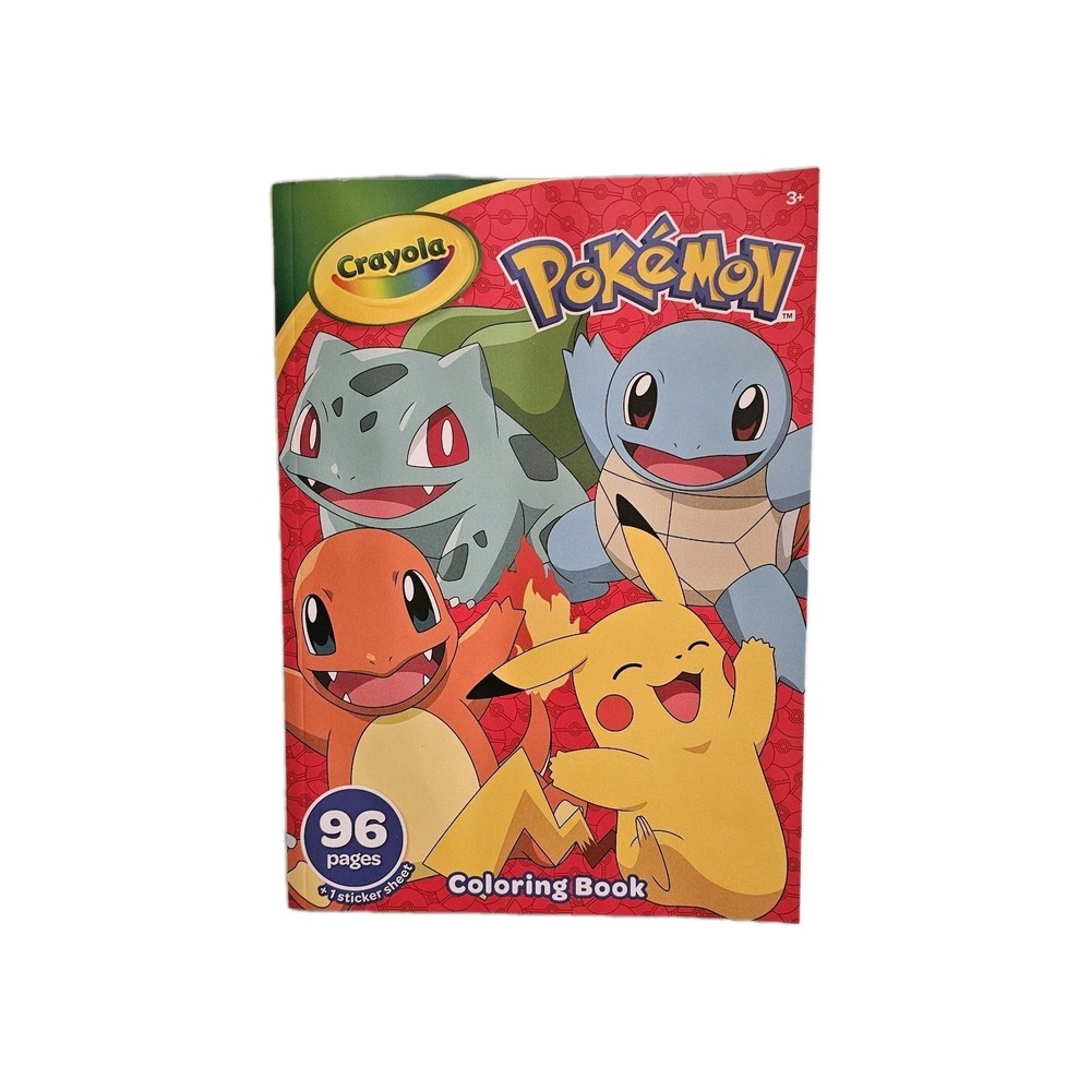 96 Page Crayola Pokémon Coloring and Sticker Book #1025